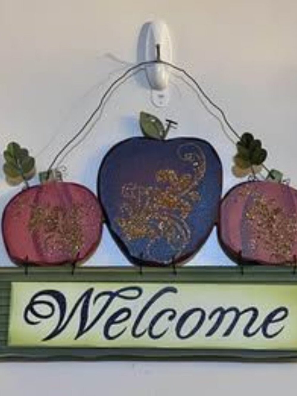 Wooden Fall Autumn Pumpkin “Welcome” Door Sign Hanger